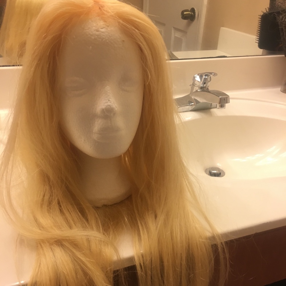 Human hair lace front wig